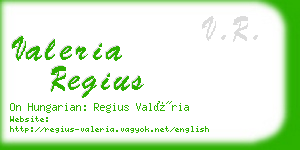 valeria regius business card